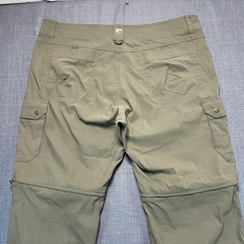 Kuhl Renegade Convertible Stealth Pants Mens 40x32 Khaki Tan ZipOff Hiking Cargo